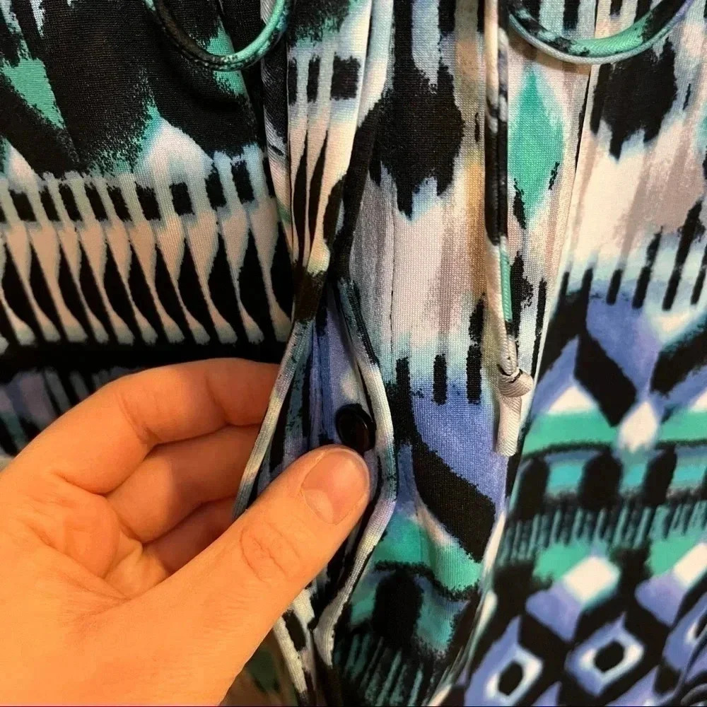 Kim Rogers Button Up Shirt Dress Long Sleeves Women’s Petite Medium Blue… - Picture 7 of 12